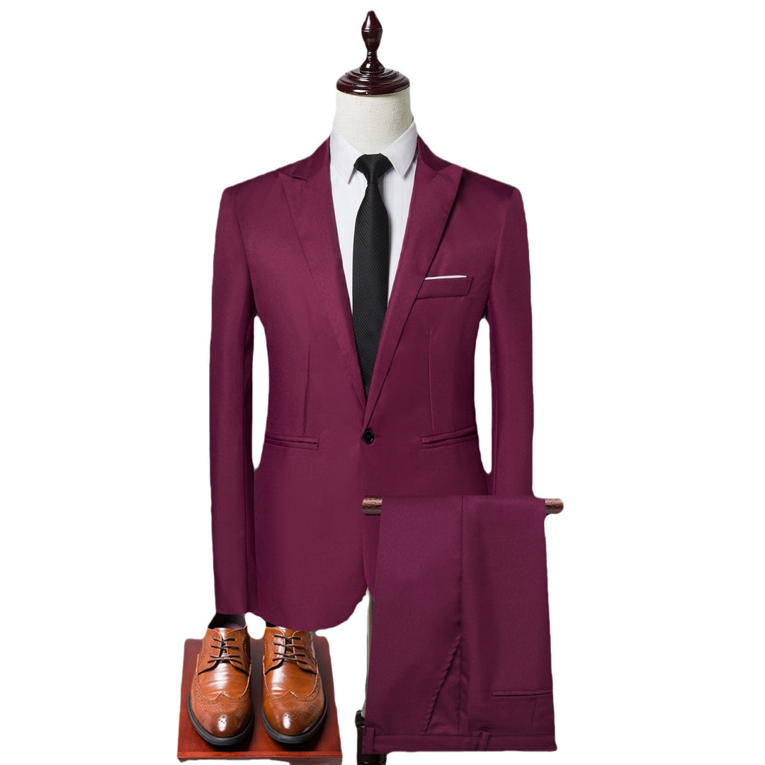Herren schlanker Businessanzug im Zweiteiler mit Einreihigem Sakko und eleganter Anzughose Shop Nory