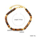 Damen Armband mit bunten Tigeraugen-Perlen und goldplattierten Akzenten Shop Nory