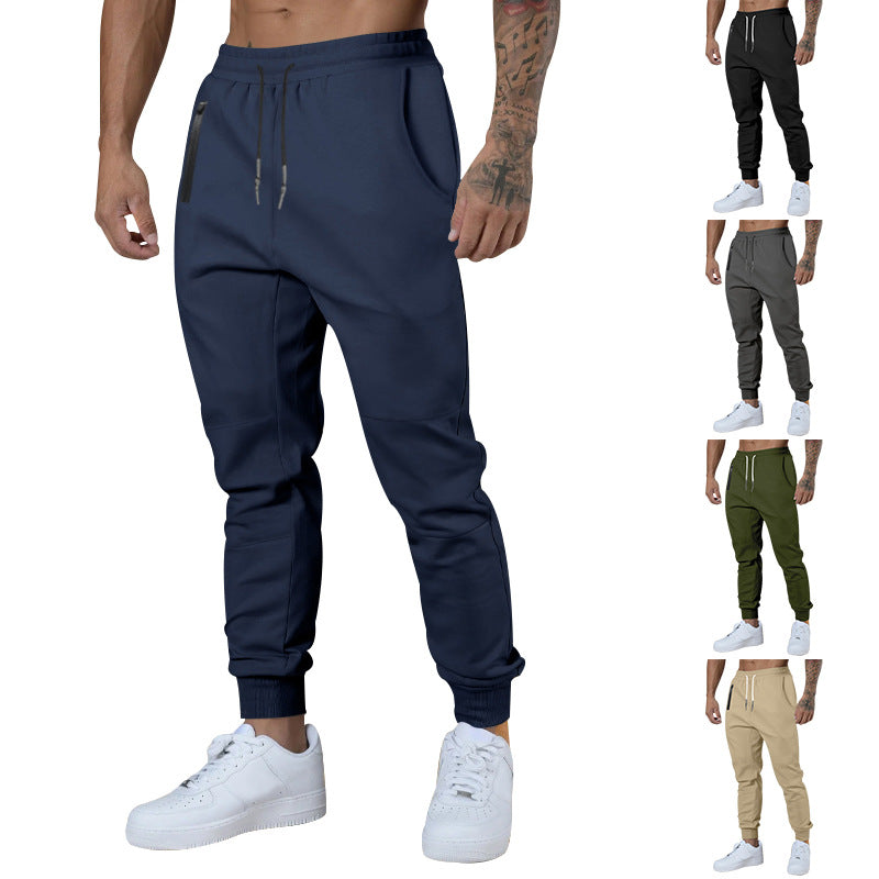 Herren Performance‑Tapered Joggerhose mit Reißverschluss‑Eingrifftaschen, elastischem Bund & gerippten Knöchelbündchen Shop Nory