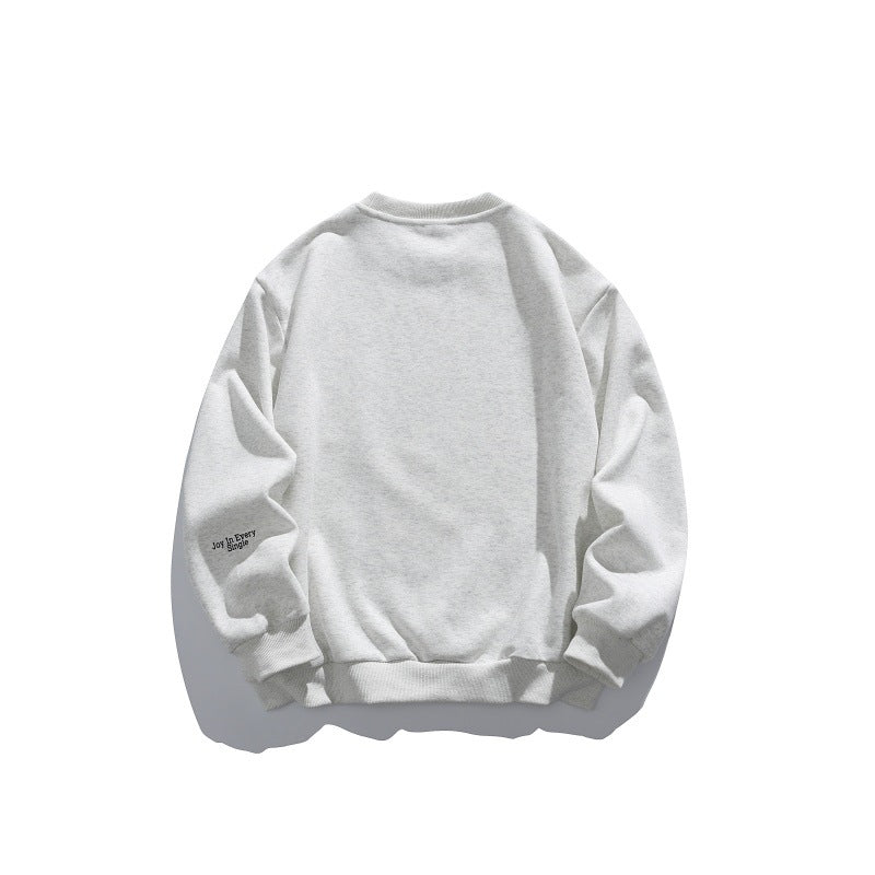 Unisex Oversize-Pullover mit Rundhalsausschnitt, Badge-Applikationen und gerippten Bündchen Shop Nory