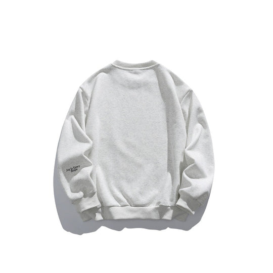 Unisex Oversize-Pullover mit Rundhalsausschnitt, Badge-Applikationen und gerippten Bündchen Shop Nory