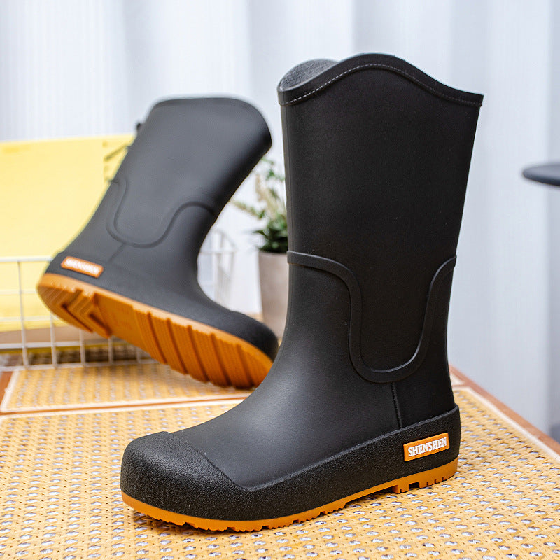 Damen Mittelhohe wasserdichte Gummistiefel mit griffiger Profillaufsohle Shop Nory