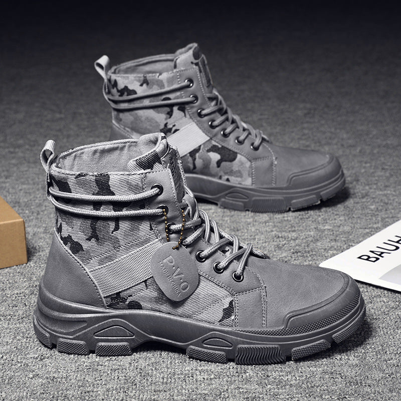 Damen Hohe Sneaker im modernen Camouflage-Stil mit robustem Sohlenprofil