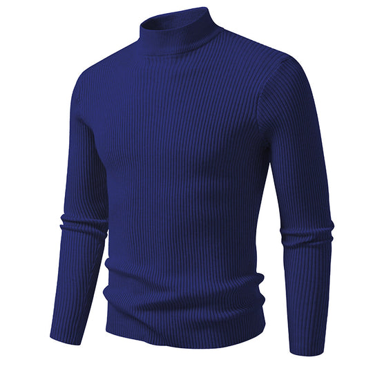 Herren Rippstrick-Mockneck-Pullover schmaler Schnitt thermischer Feinstrick Shop Nory