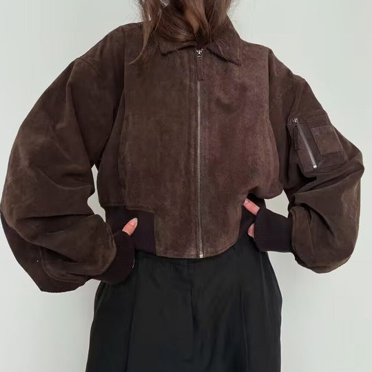 Damen cropped Bomberjacke