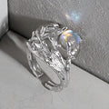 Damen Künstlerischer Ring mit Regenbogen-Opal Shop Nory