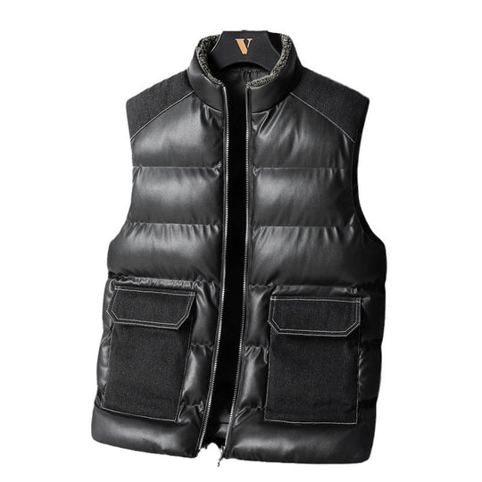 Herren Wattierte Steppweste mit Cargo‑Taschen und hohem Stehkragen Shop Nory