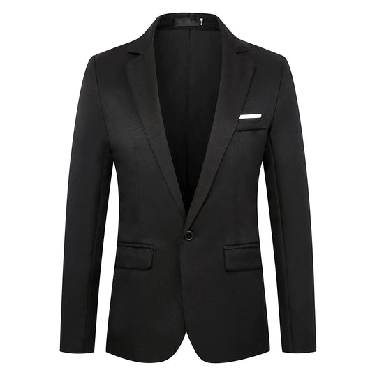 Herren Tailliertes einreihiges Satin-Sakko mit Ein-Knopf‑Verschluss und Schalkragen‑Optik Shop Nory