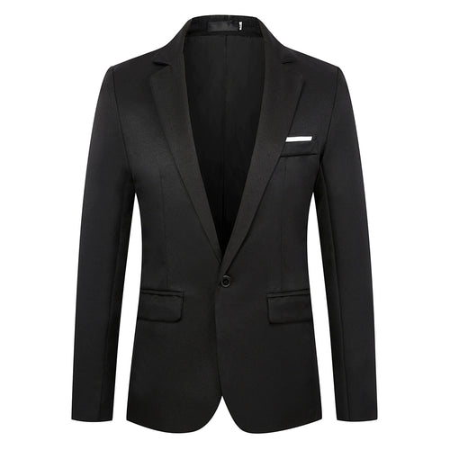 Herren Tailliertes einreihiges Satin-Sakko mit Ein-Knopf‑Verschluss und Schalkragen‑Optik Shop Nory