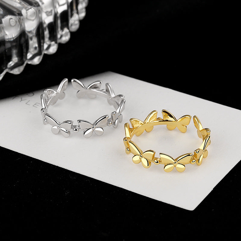 Damen Ring mit filigranem Schmetterlingsdesign Shop Nory