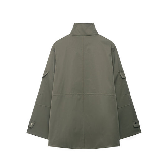Damen Utility-Parka mit aufgesetzten Pattentaschen und hohem Stehkragen Shop Nory