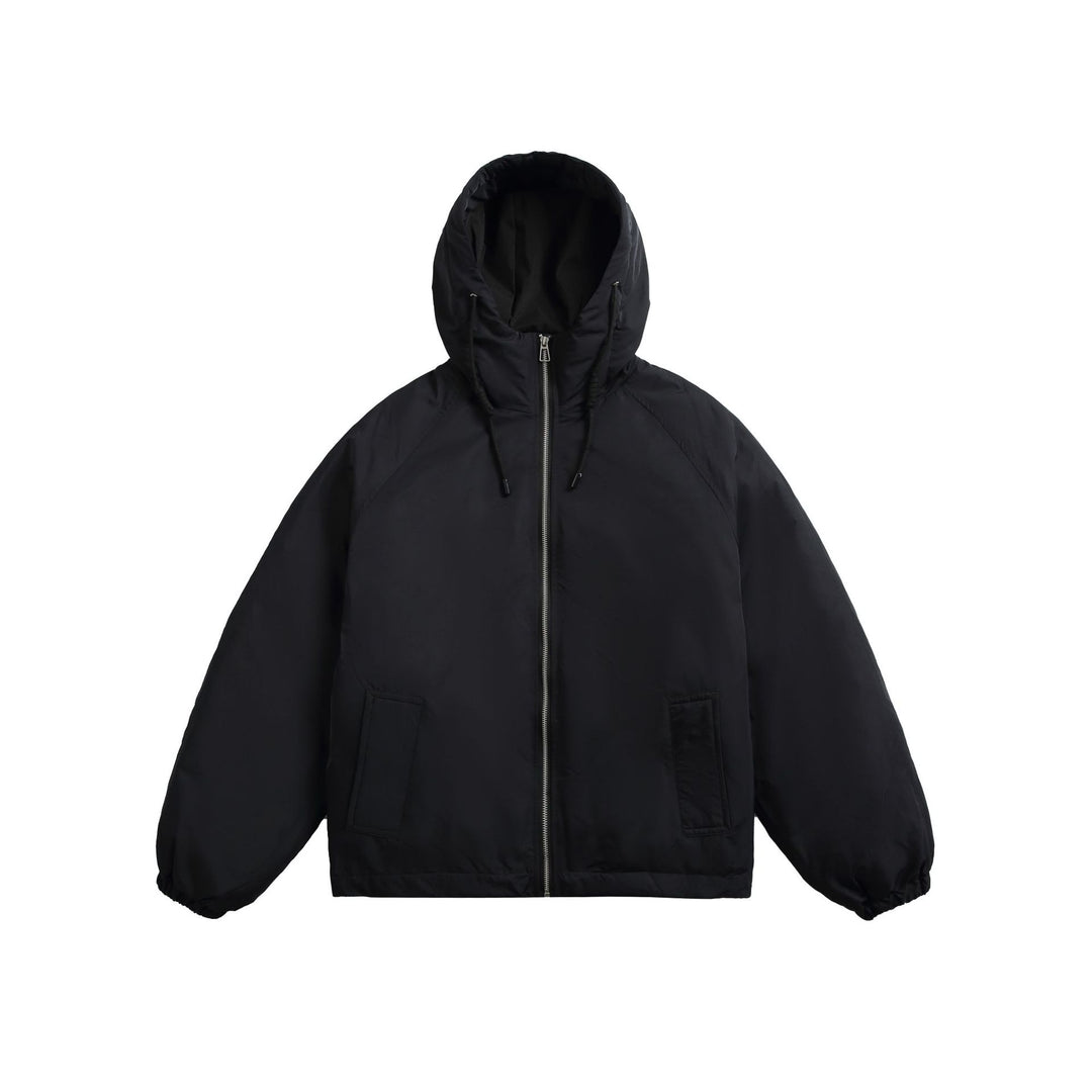 Unisex Kurz geschnittene wattierte Kapuzenjacke im Boxy‑Cut mit elastischem Saum Shop Nory