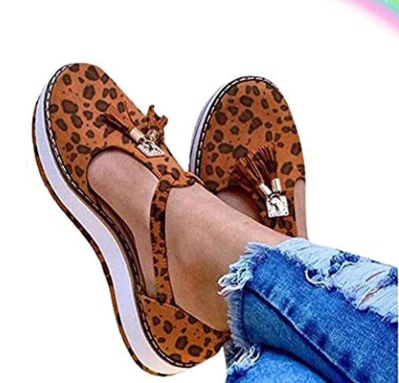 Damen Halbschuhe mit modischen Quasten und rutschfester Sohle