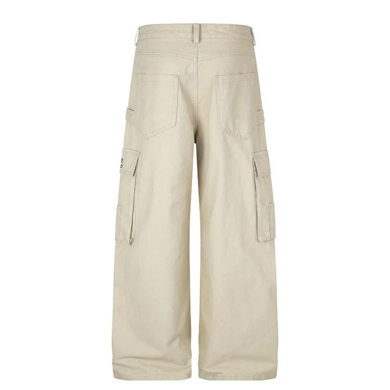 Damen Cargo-Hose mit hohem Bund, Multifunktions-Taschen und weitem Culotte-Schnitt Shop Nory
