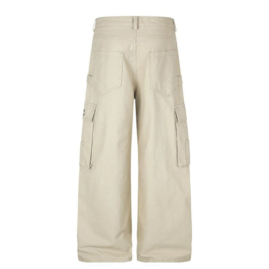 Damen Cargo-Hose mit hohem Bund, Multifunktions-Taschen und weitem Culotte-Schnitt Shop Nory