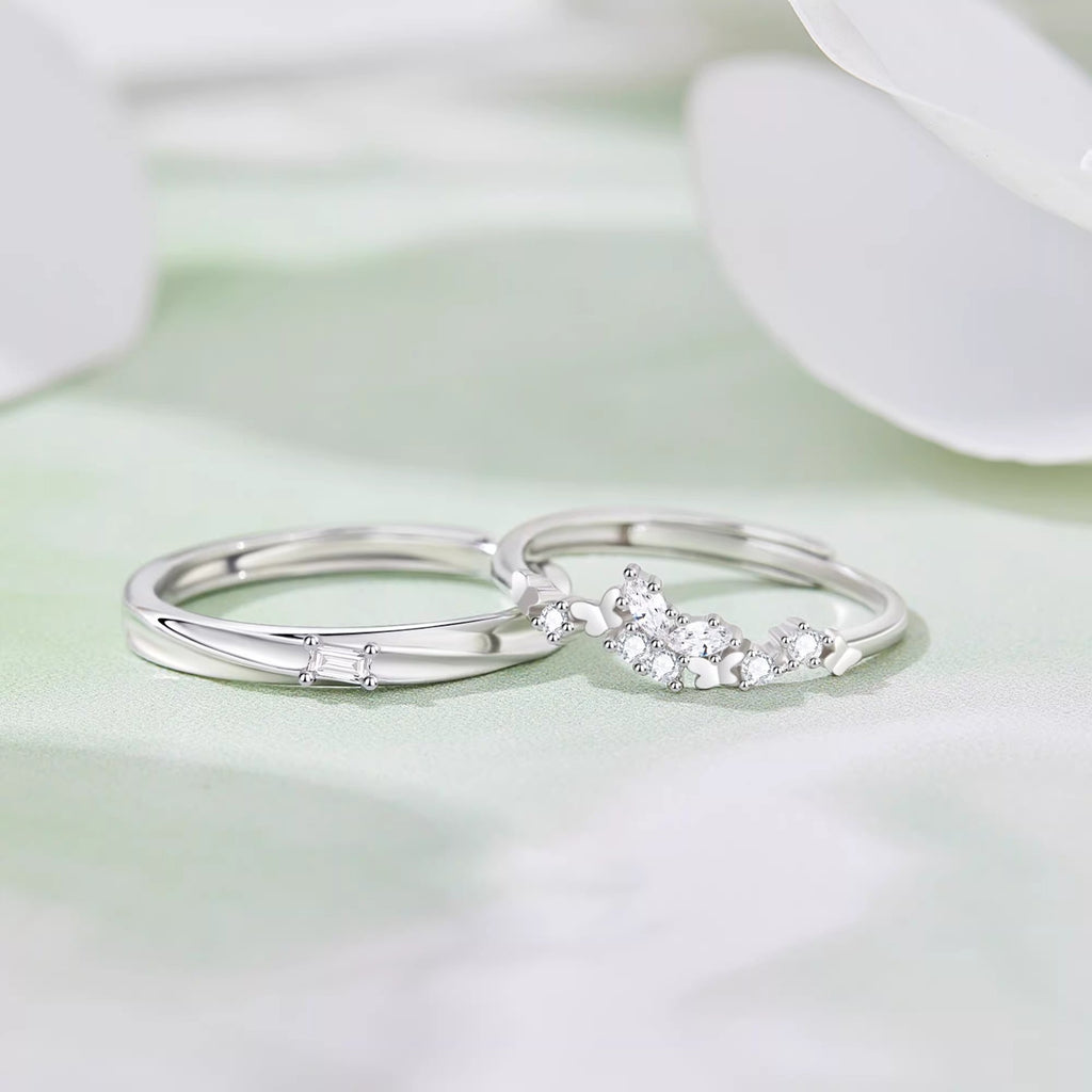 Damenring mit elegantem geschwungenem Design und funkelndem Zirkonia Shop Nory