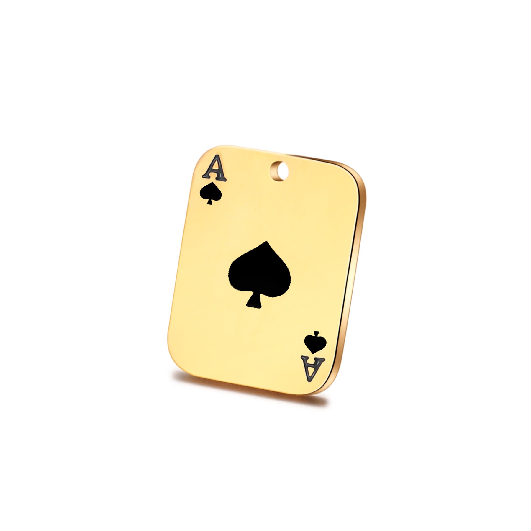 Damen Schmuckanhänger in Form einer goldenen Spielkarte Shop Nory