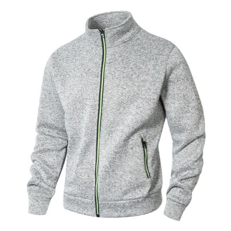 Herren Fleecejacke mit hohem Kragen und Reißverschluss Shopnory