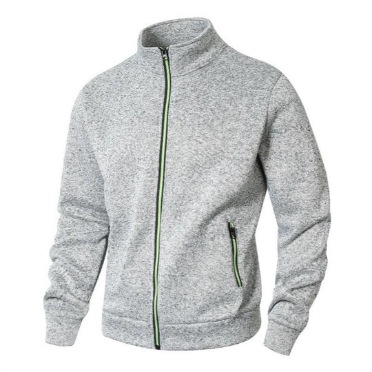 Herren Fleecejacke mit hohem Kragen und Reißverschluss Shopnory