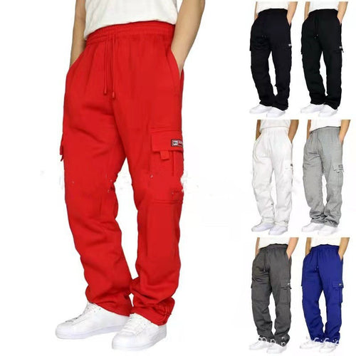 Herren lässige Cargo-Jogginghose mit Tunnelzugbund und aufgesetzten Cargotaschen Shop Nory
