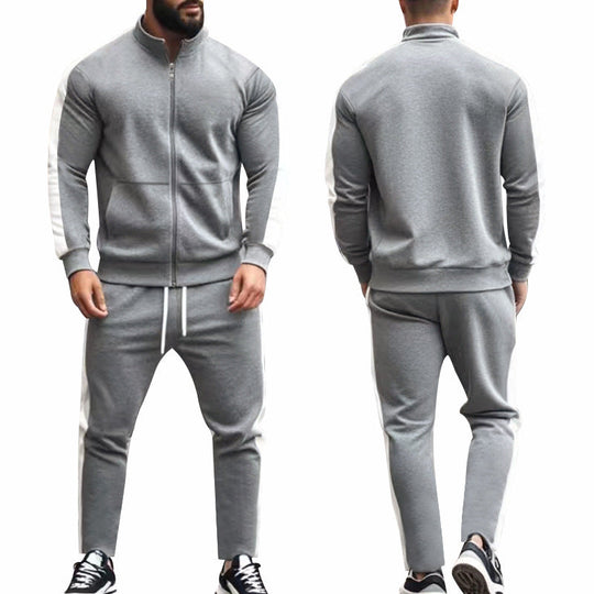 Herren Sportlicher Trainingsanzug mit modernem Stehkragen und praktischen Taschen