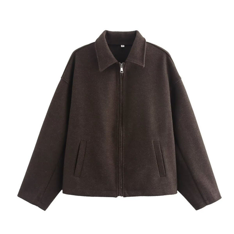 Damen Oversized Fleecejacke mit Reißverschluss und Hemdkragen Shop Nory