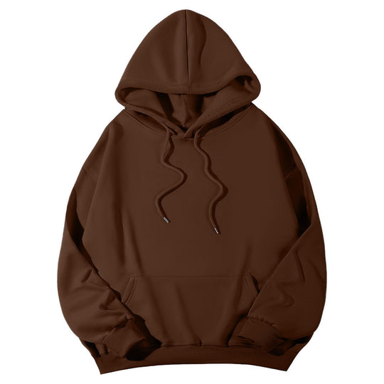 Unisex Oversize-Fleece-Hoodie mit tiefer Schulter, Kängurutasche und breitem Rippbund Shop Nory