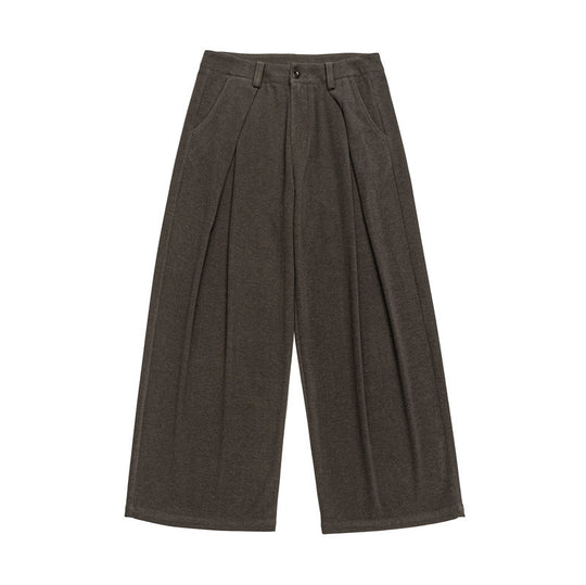 Damen Weite Culotte-Hose mit Bundfalten und hoher Taille Shop Nory