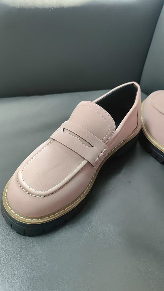 Damen Robuste Penny-Loafer mit profilierter Gummisohle Shop Nory