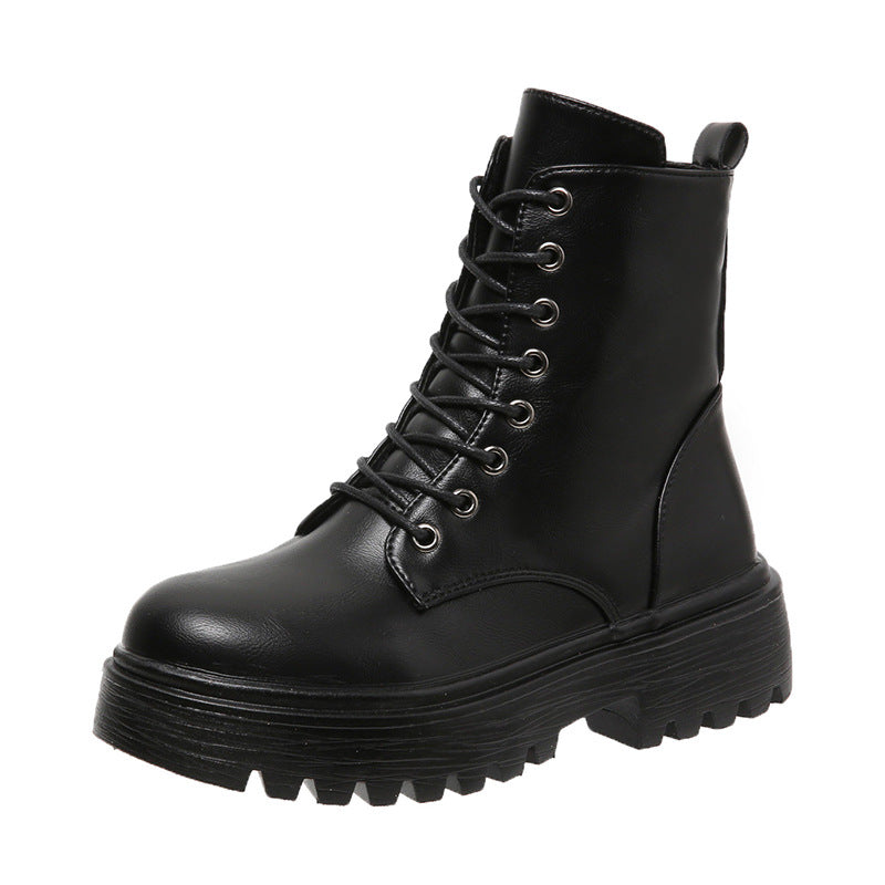 Damen Schnürstiefel mit robustem Profil und modischer Schnürung