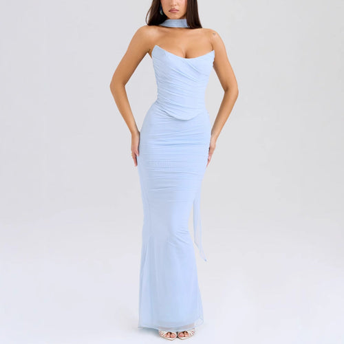 Damen Abendkleid mit schickem Dekolleté und figurbetontem Schnitt