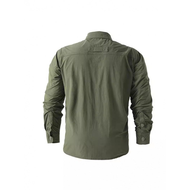 Herren Leichte Hemdenjacke im Utility‑Stil mit aufgesetzten Brustklappen und Knopfleiste Shop Nory