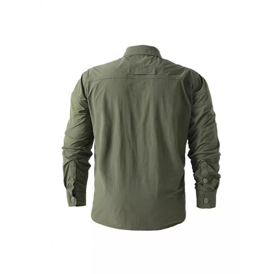Herren Leichte Hemdenjacke im Utility‑Stil mit aufgesetzten Brustklappen und Knopfleiste Shop Nory