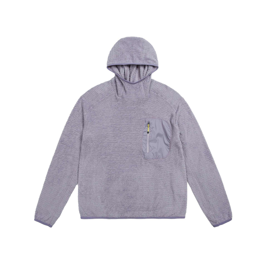 Unisex kuscheliger Kapuzen-Fleecepullover mit Brust-Reißverschlusstasche und elastischem Saum Shop Nory