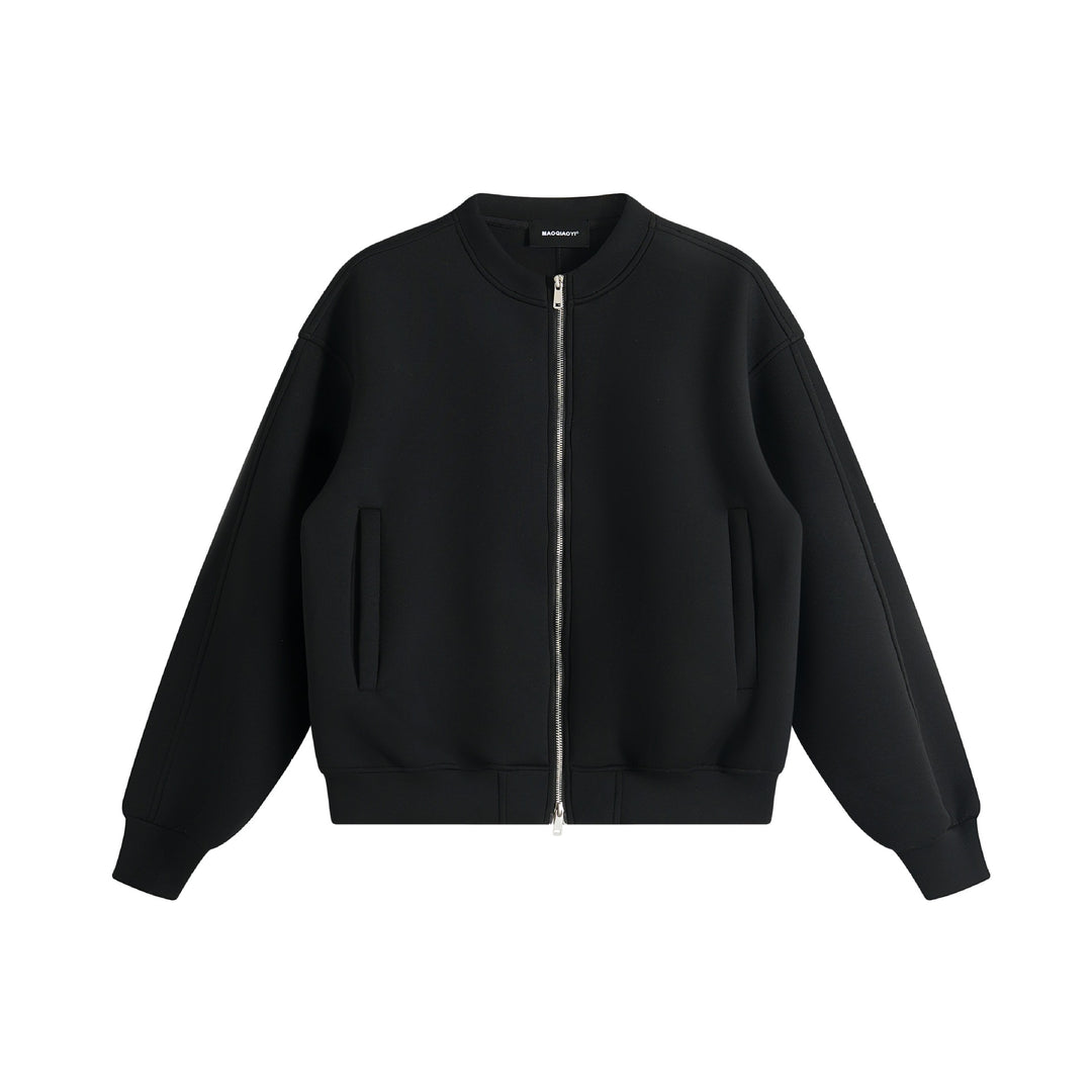 Unisex Oversize-Trainingsjacke im Boxy‑Schnitt mit kurzem Stehkragen und Zwei-Wege-Reißverschluss Shop Nory