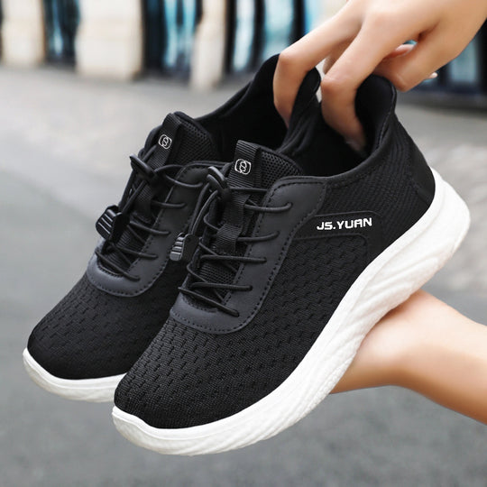 Damen nan leichter Strick-Sneaker mit elastischem Sockeneinstieg, Schnellzug-Schnürung und gedämpfter EVA-Zwischensohle Shop Nory