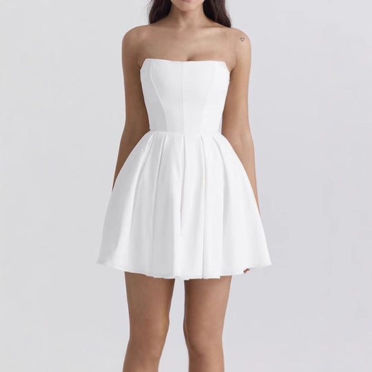 Damen Elegant geschnittenes A-Linie Minikleid