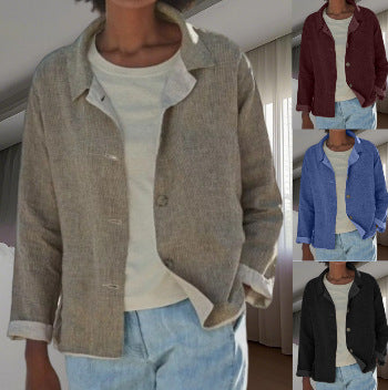 Damen Leichte Überwurfjacke mit strukturiertem WShopnorymuster