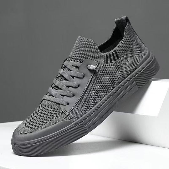 Herren Low-Top Strick-City-Sneaker mit elastischem Schaft, seitlichem Reißverschluss und stoßdämpfender Gummisohle Shop Nory