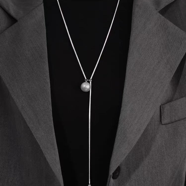 Verstellbare Perlen-Lariat-Halskette für Damen Shop Nory