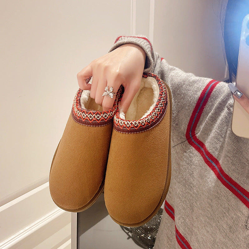 Damen Gefütterte Slipper‑Mules mit Teddyfutter und geflochtenem Saum Shop Nory