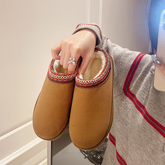 Damen Gefütterte Slipper‑Mules mit Teddyfutter und geflochtenem Saum Shop Nory