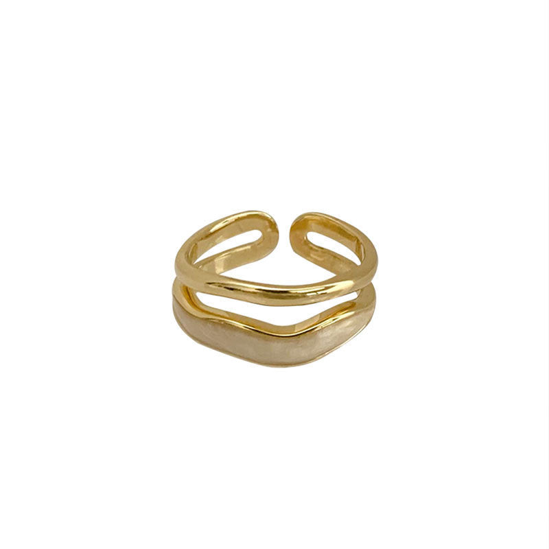 Damenring mit geschwungenem Design und elegantem doppelten Band Shop Nory