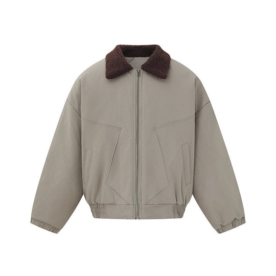Unisex Kurzblouson-Bomberjacke im Boxy-Cut mit Teddykragen Shop Nory