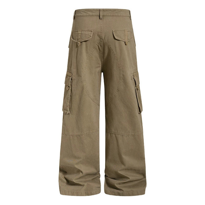 Damen Weite Cargo-Culottehose mit hoher Taille und Multi-Taschen Shop Nory