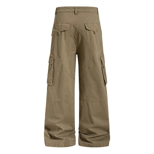 Damen Weite Cargo-Culottehose mit hoher Taille und Multi-Taschen Shop Nory