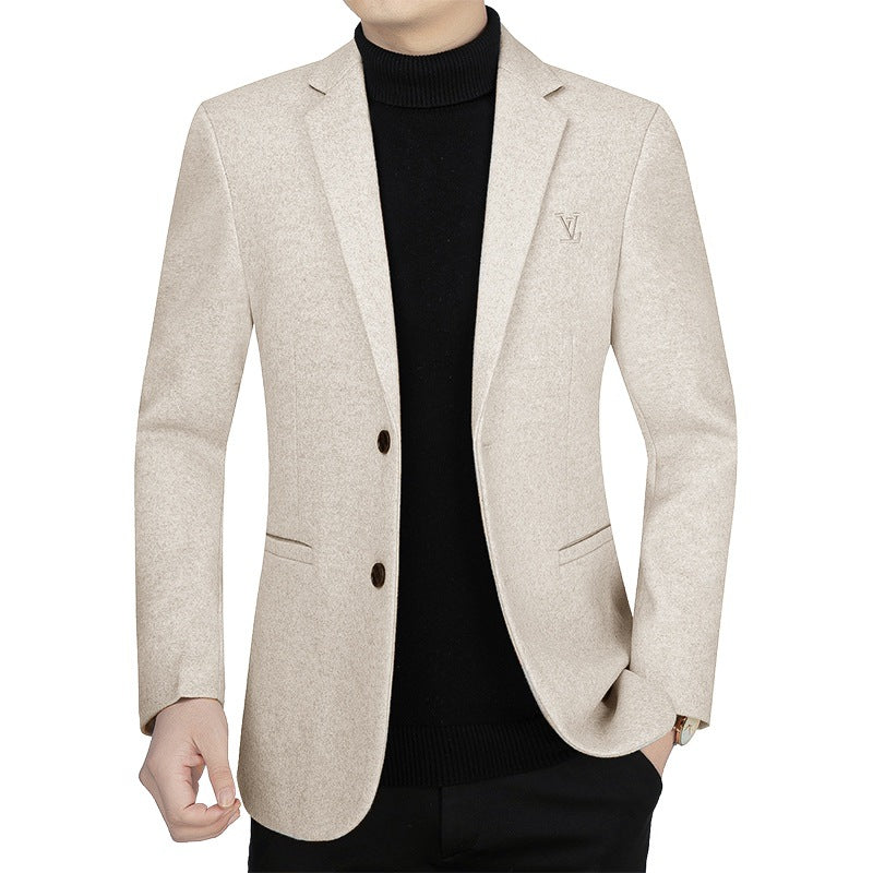 Herren Slim-Fit Sakko im Filzlook mit minimalistischen Pattentaschen Shop Nory