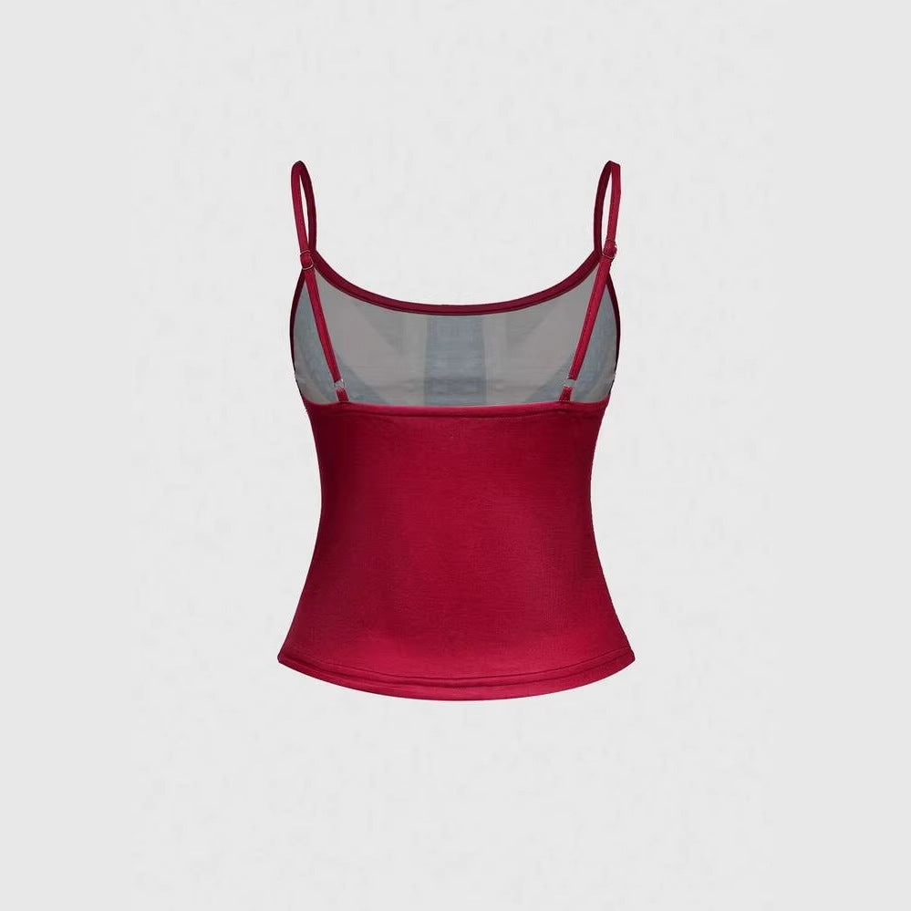 Damen Tanktop mit stilvollem Union Jack Design und Nieten Shopnory