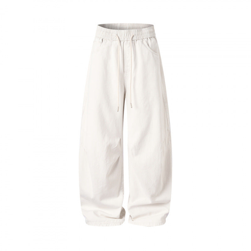 [Damen] Weite Culotte‑Hose mit hohem Elastikbund, Tunnelzug und Eingrifftaschen Shop Nory
