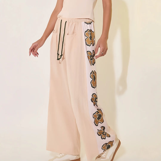 Damen Modische Sommerhose mit Blumenmuster